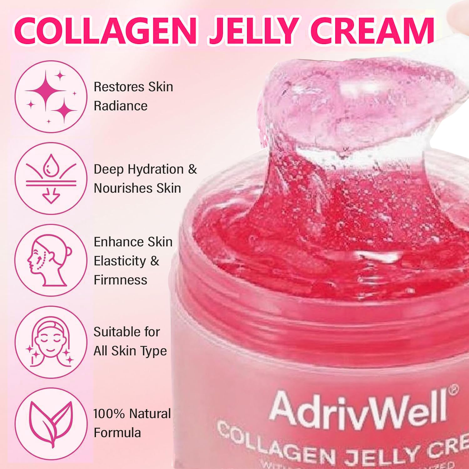 ADrivWell Crema Gel de Colágeno: aplicación cuello y pecho para firmeza