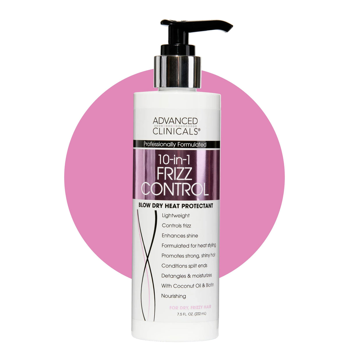 Advanced Clinicals 10 en 1 crema protectora termica con coco y bambu para peinar