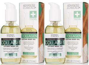 Advanced Clinicals Aceite de Colágeno, vertido de botella para hidratación rápida