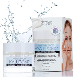 Advanced Clinicals bote-gel-crema-acido-hialuronico para hidratación intensa.