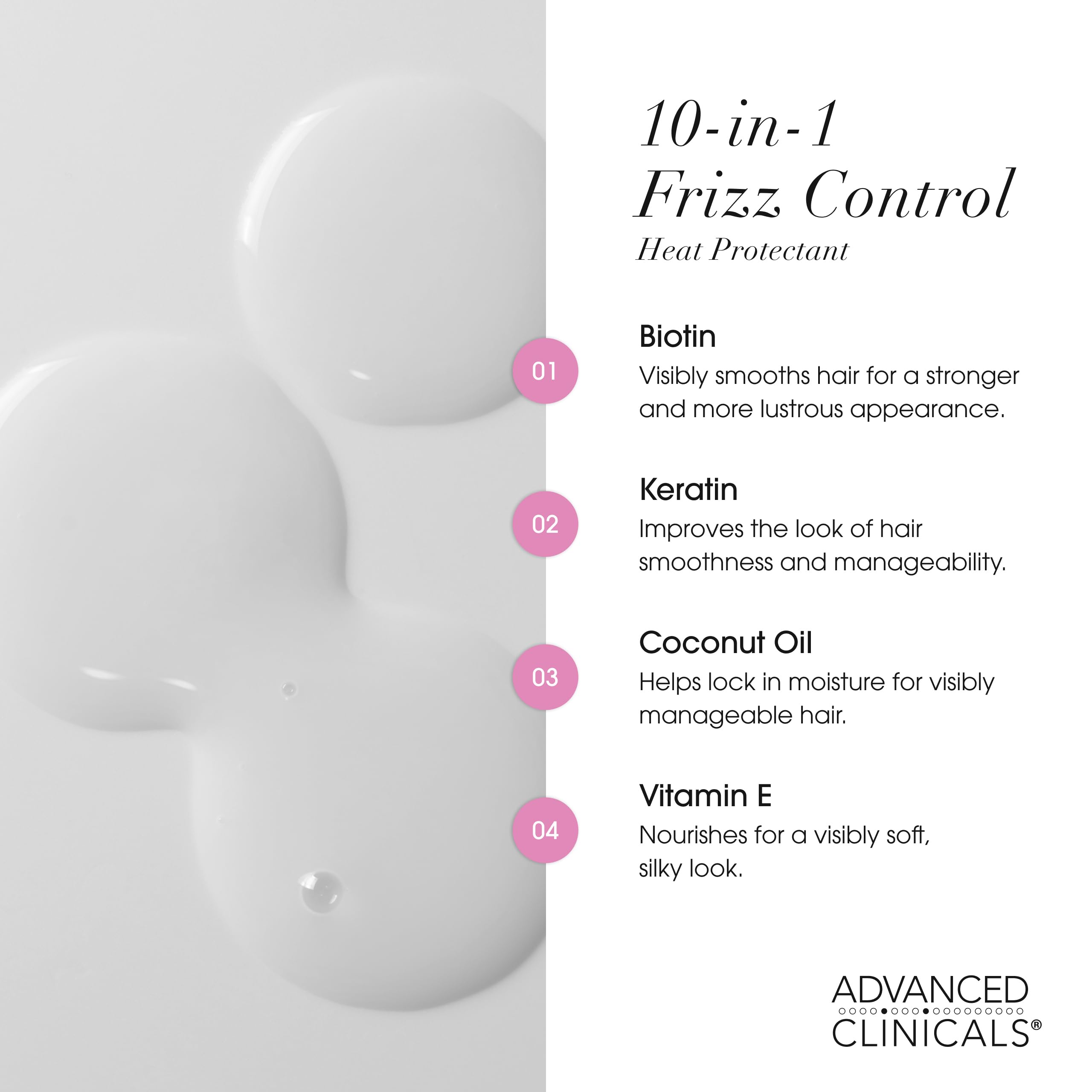 Advanced Clinicals brillo saludable y fortalecimiento del cabello