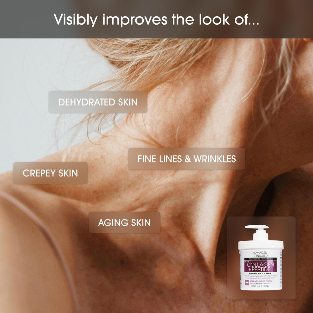 Absorción rápida de Advanced Clinicals Collagen Peptides crema, piel suave