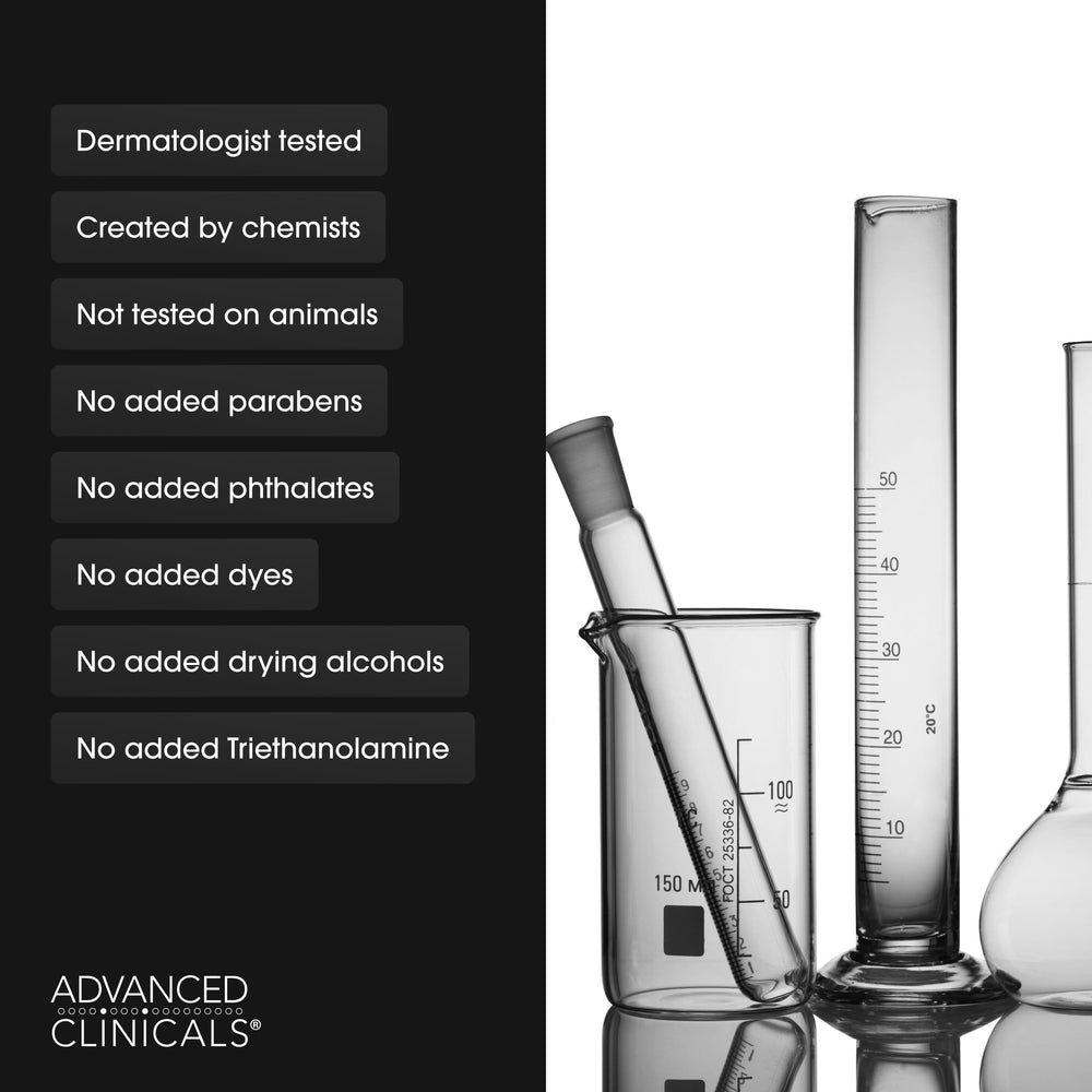 Aspecto crepé reducido con crema enriquecida de Advanced Clinicals Collagen Peptides.