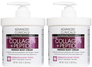 Advanced Clinicals Collagen Peptides Cuerpo Loción Bote: hidratación para piel suave y nutrida.