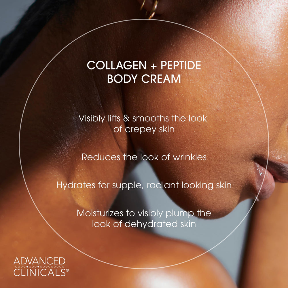 Hidratación duradera de Advanced Clinicals Collagen Peptides para piel suave durante el día