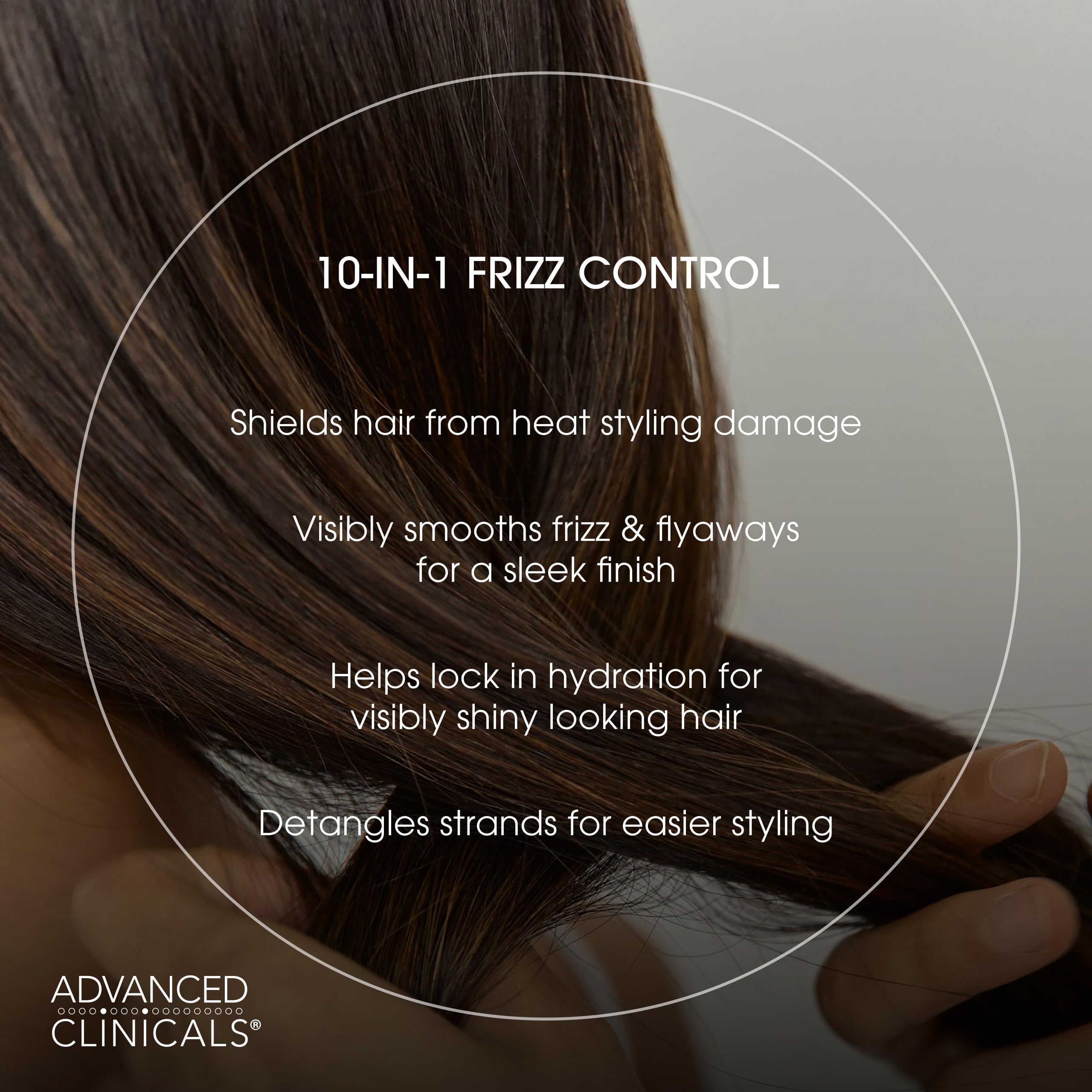 Advanced Clinicals control del frizz para cabello liso y sano
