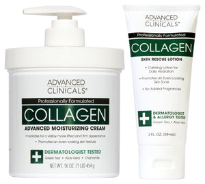 Advanced Clinicals crema colageno cuerpo botella: hidratación profunda para piel más firme