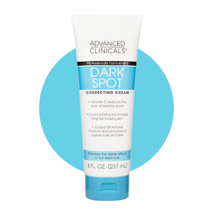 Advanced Clinicals crema de manchas para cara manos y cuerpo, tono más uniforme.