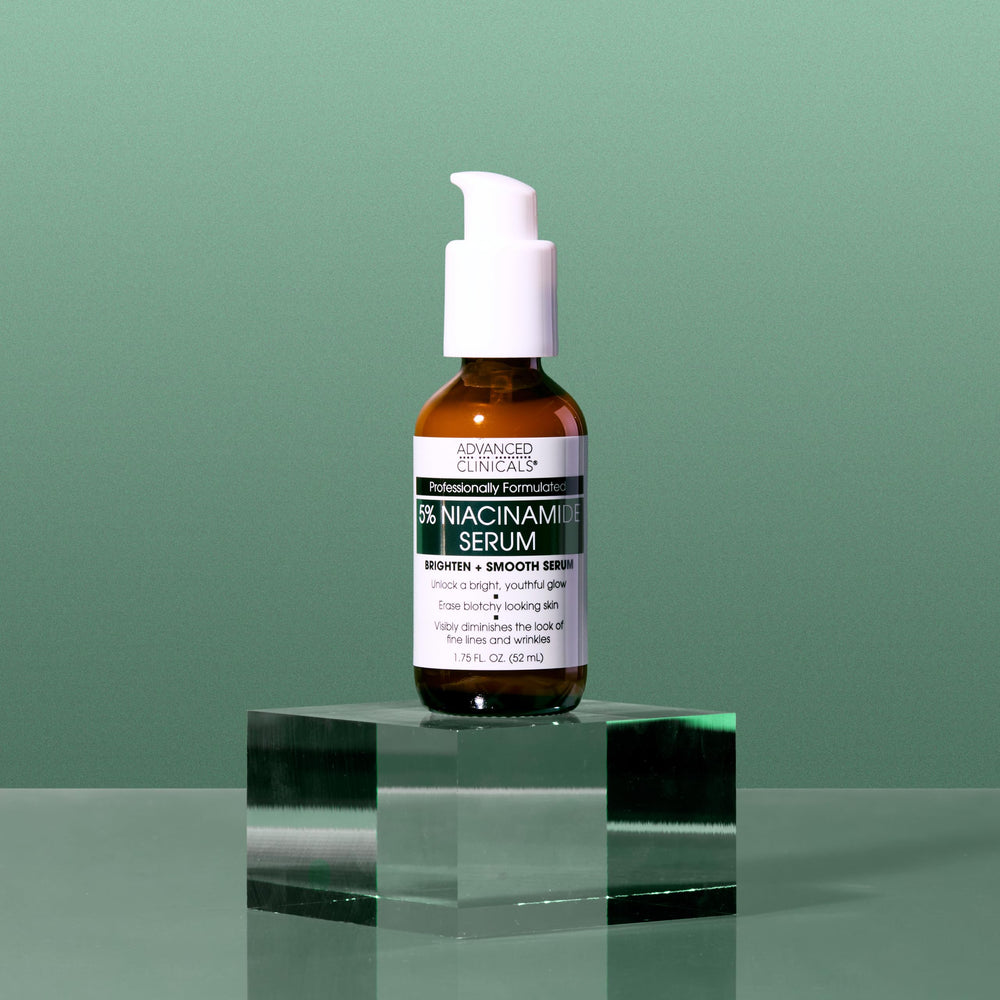 Advanced Clinicals Niacinamida 5% serum uso diario en rostro y cuello