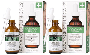 Advanced Clinicals Sérum de Colágeno para la cara, botella, hidrata y mejora apariencia de la piel.