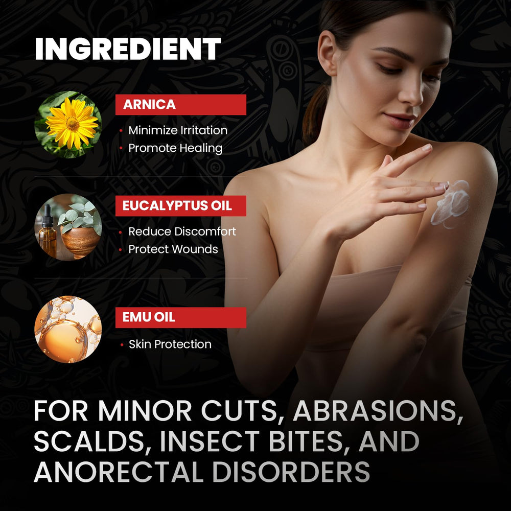 Aemerry Numbing Cream demonstrating fragrance-free, oil-free, non-greasy texture for easy application.