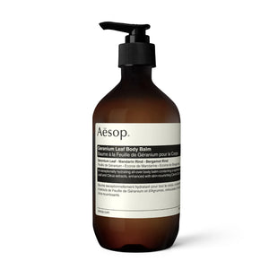 Aesop Bálsamo Corporal Hoja de Geranio, bote, hidratación suave para la piel