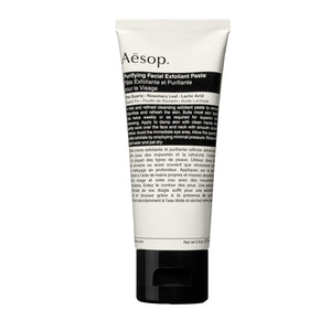 Aesop exfoliante facial en crema muestra textura suave para exfoliar