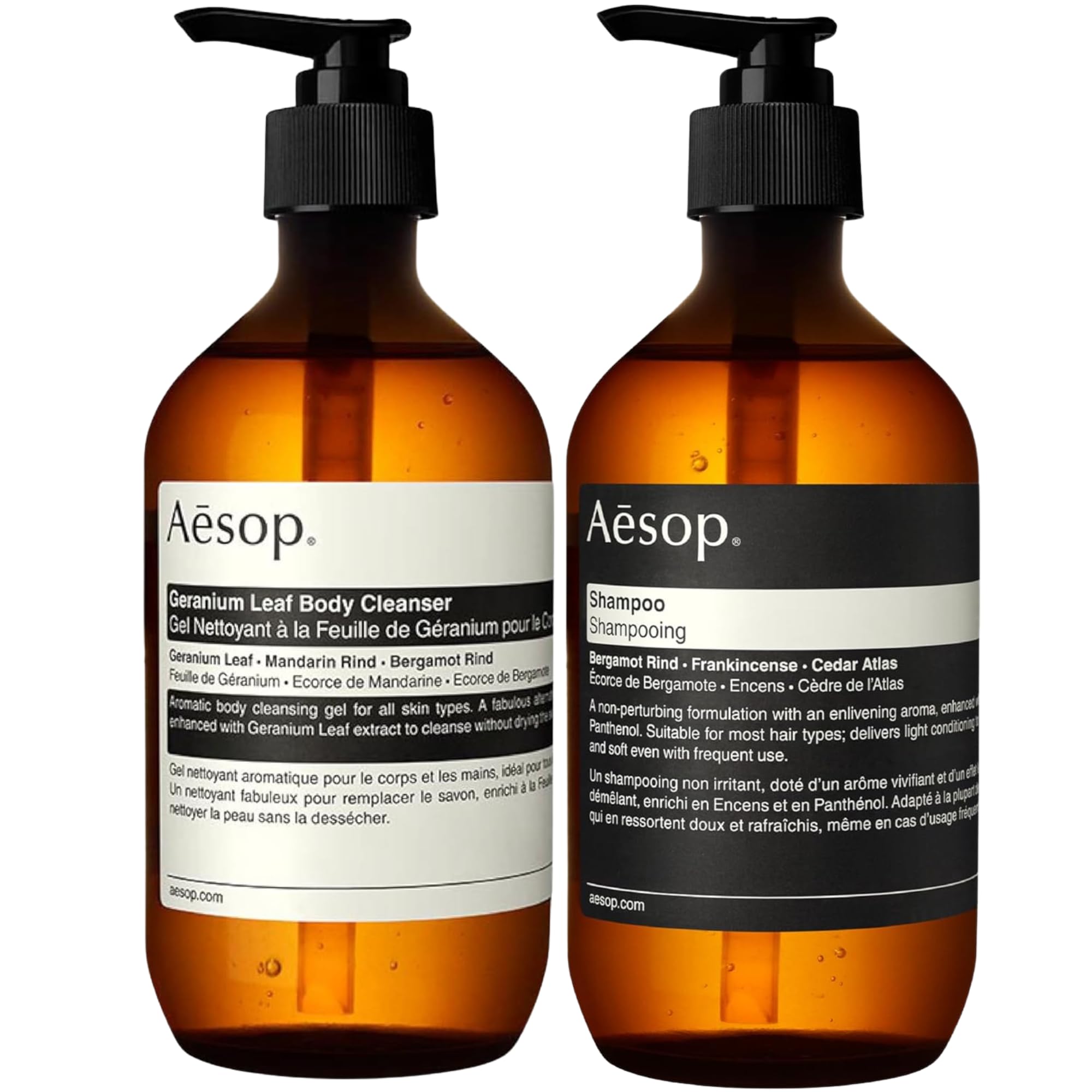 Aesop Gel Ducha Corporal Hoja de Geranio, limpia suavemente la piel y deja frescura.