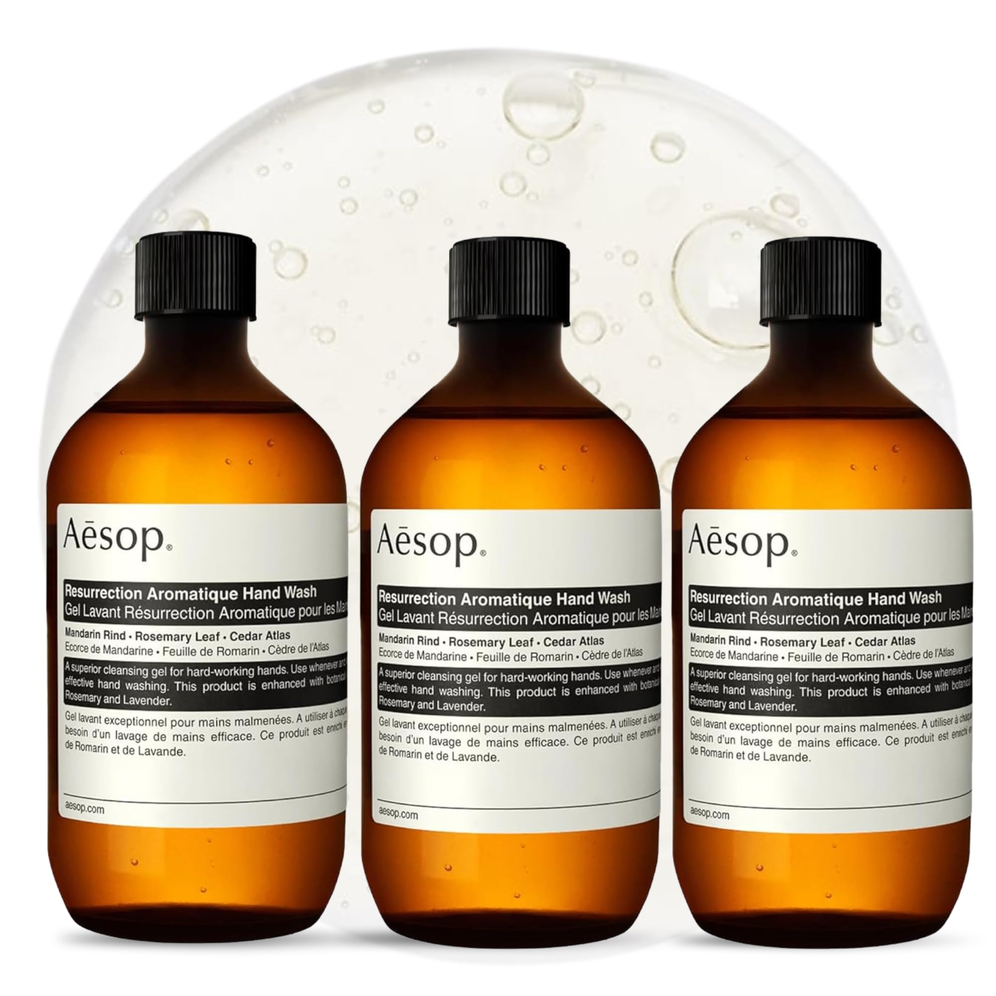 Aesop Resurrection Aromatique Lavado de Manos, botella de relleno para uso diario suave.