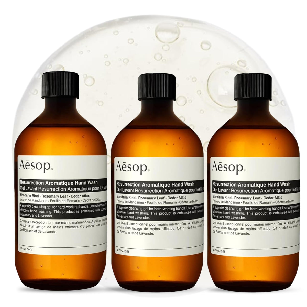 Aesop Resurrection Aromatique Lavado de Manos, botella de relleno para uso diario suave.