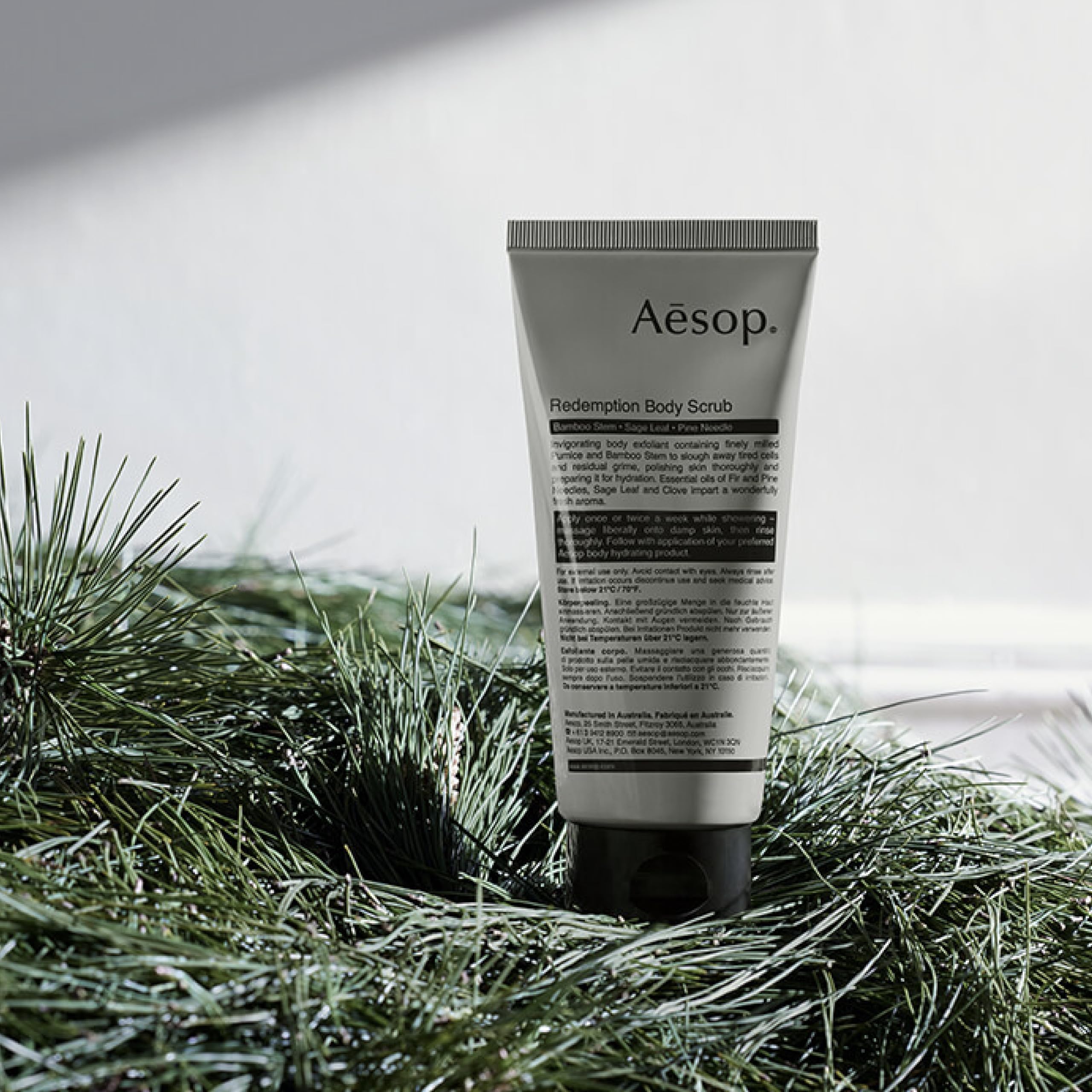 Aesop Redemption, aroma alpino fresco que estimula los sentidos.