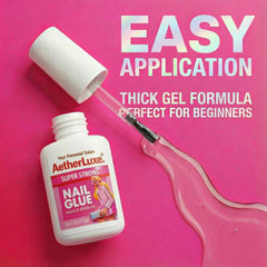 Textura gel espesa de AetherLuxe lista para una aplicación limpia y sin goteos.