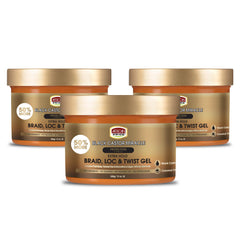 African Pride Black Castor Miracle Extra Hold, gel para peinado de trenzas, ofrece control del frizz y brillo