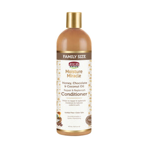 African Pride Moisture Miracle bote con miel y aceite de coco para hidratación diaria