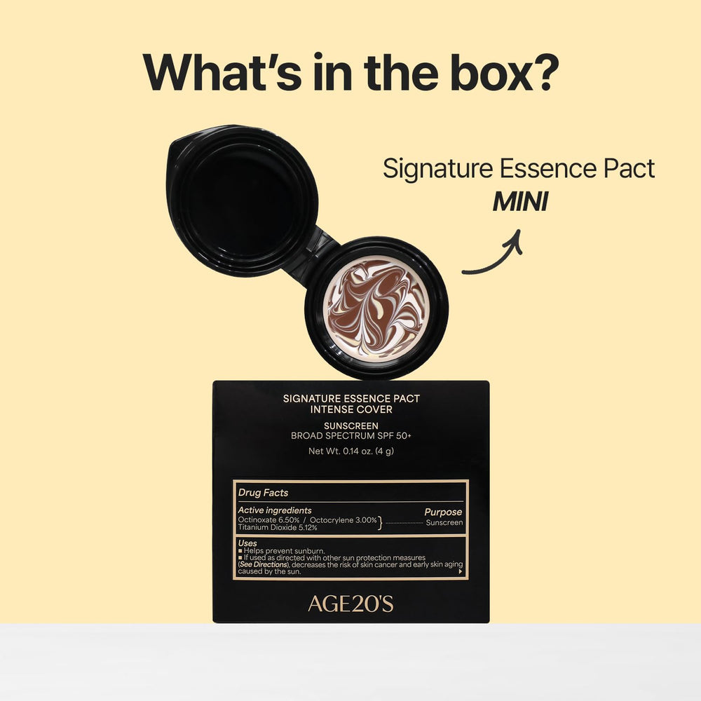 AGE 20's Signature Essence Pact latte triple aporta tono y luminosidad