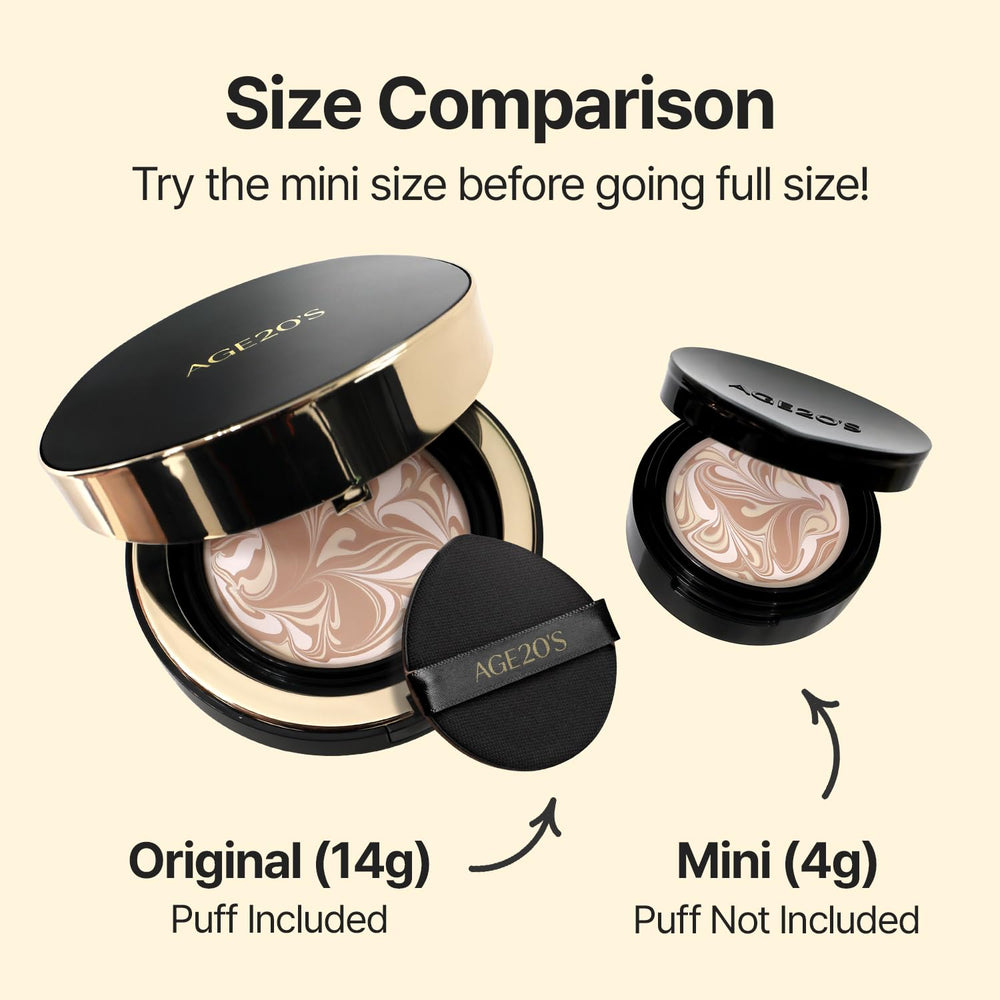 AGE 20's Signature Essence Pact muestra textura de esencia para un resplandor ligero