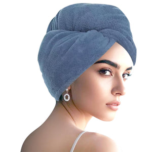AGKXHDEC toalla de microfibra para cabello con doble capa, secado cómodo