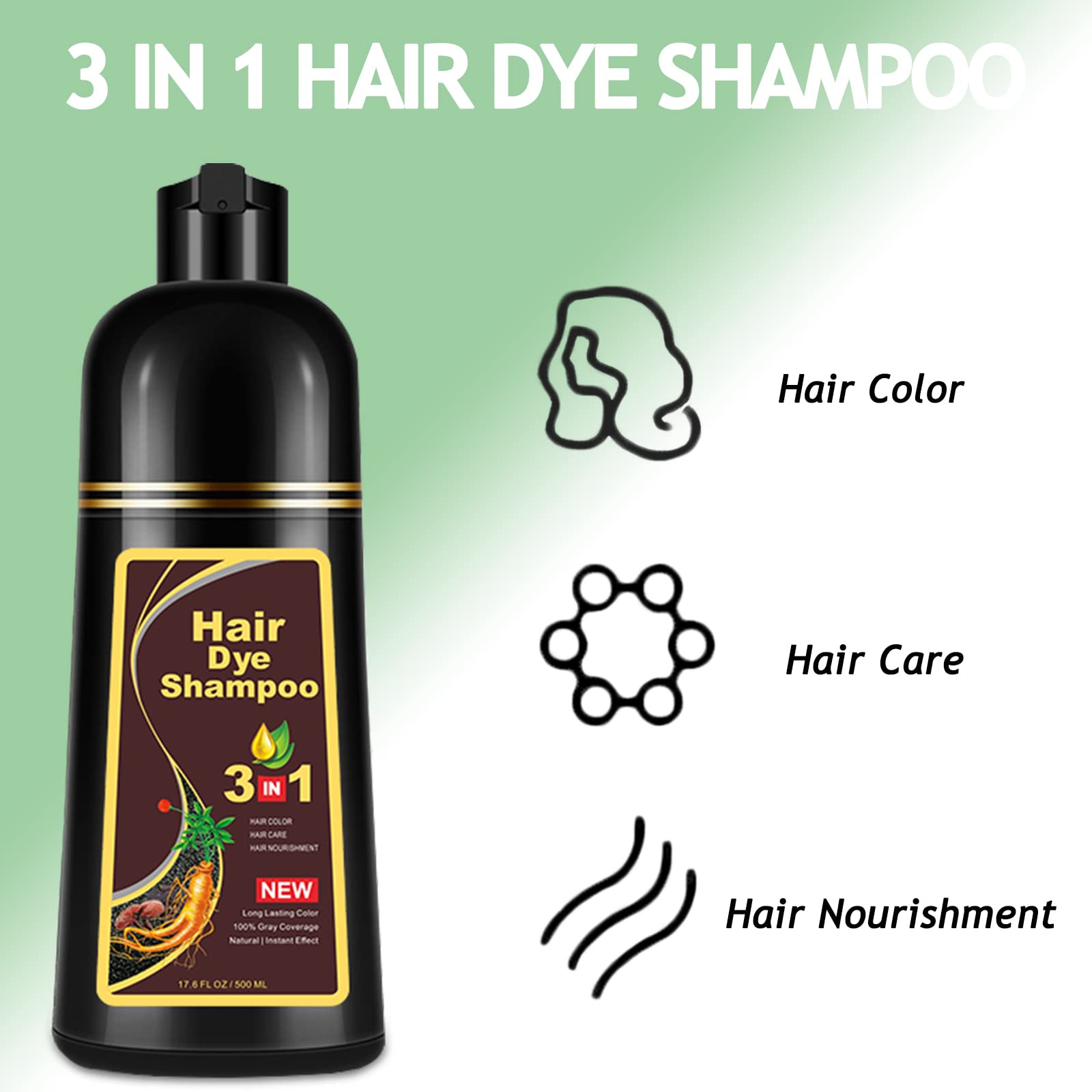 Agthyuve Tinte Shampoo Cabello Color: resultado visible y cobertura de canas