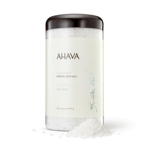 AHAVA sal del Mar Muerto para relajación muscular y piel suave.