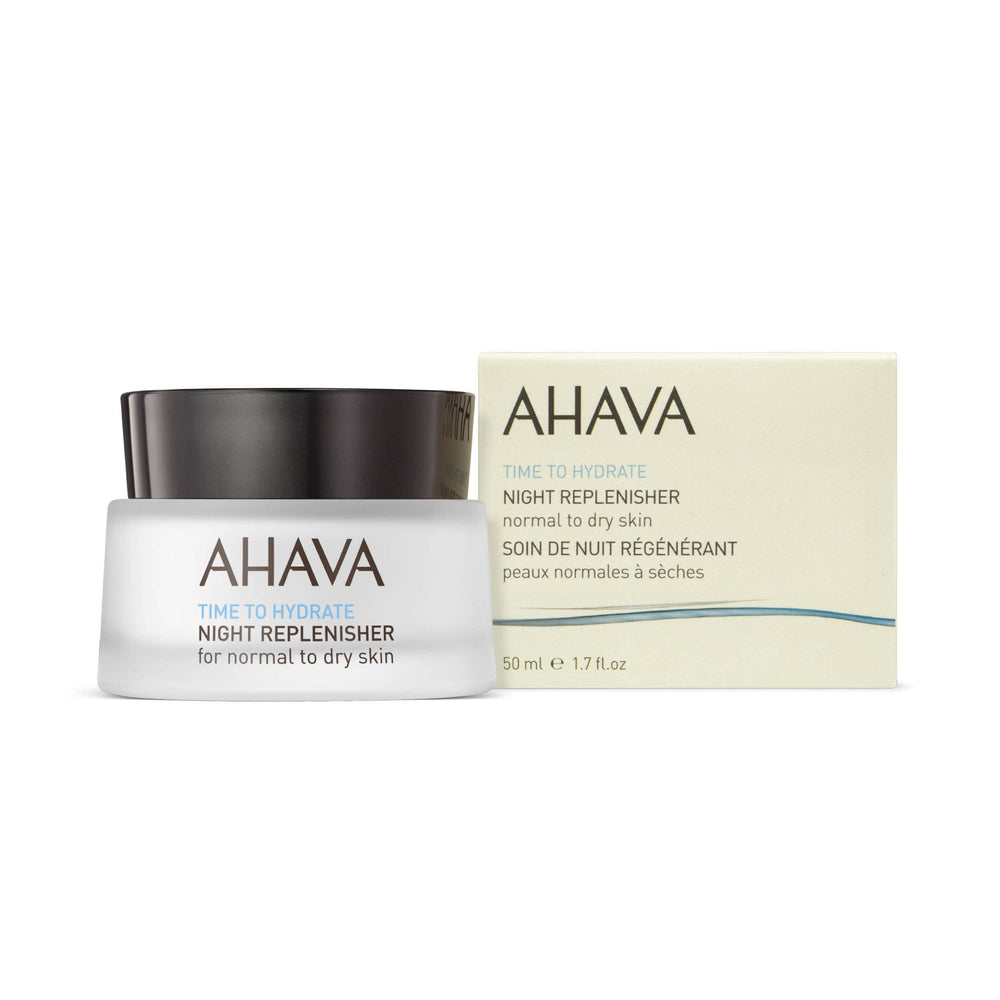 AHAVA crema nocturna, textura aterciopelada para despertar piel suave.