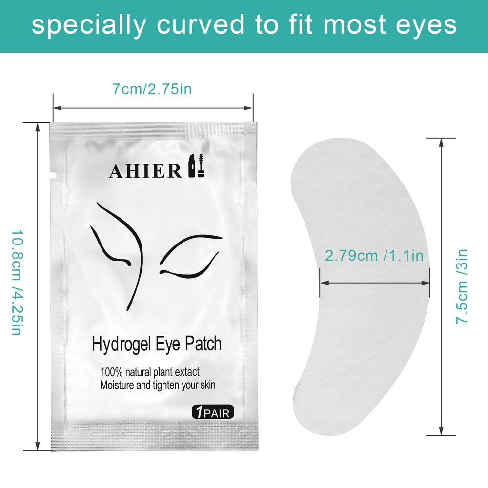 AHIER almohadillas ojos curjadas para extensiones, se adhieren sin desplazarse.