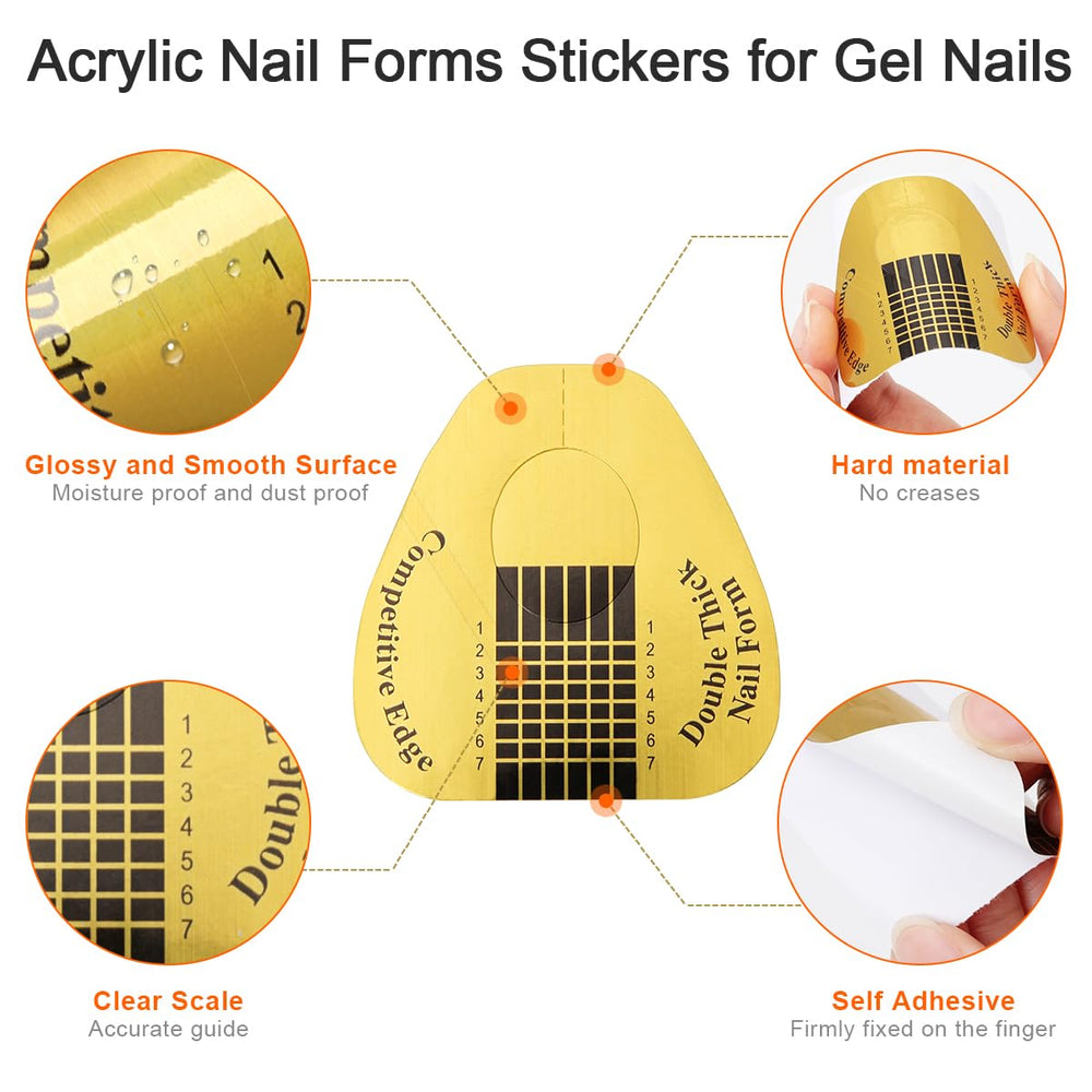 AHIER formas autoadhesivas para extensión de uñas, ideal para hacer en casa.