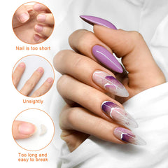 AHIER guía de longitud integrada para extender uñas con precisión.