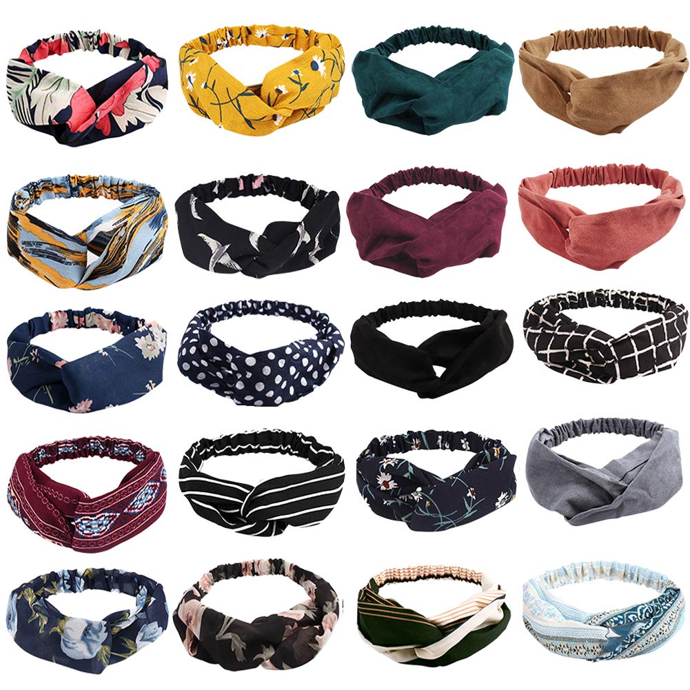 AHONEY bandanas para el cabello bohemias nudo floral: añade estilo y comodidad
