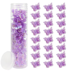 AHONEY broches mariposa glitter morada en caja, añade brillo al look diario.