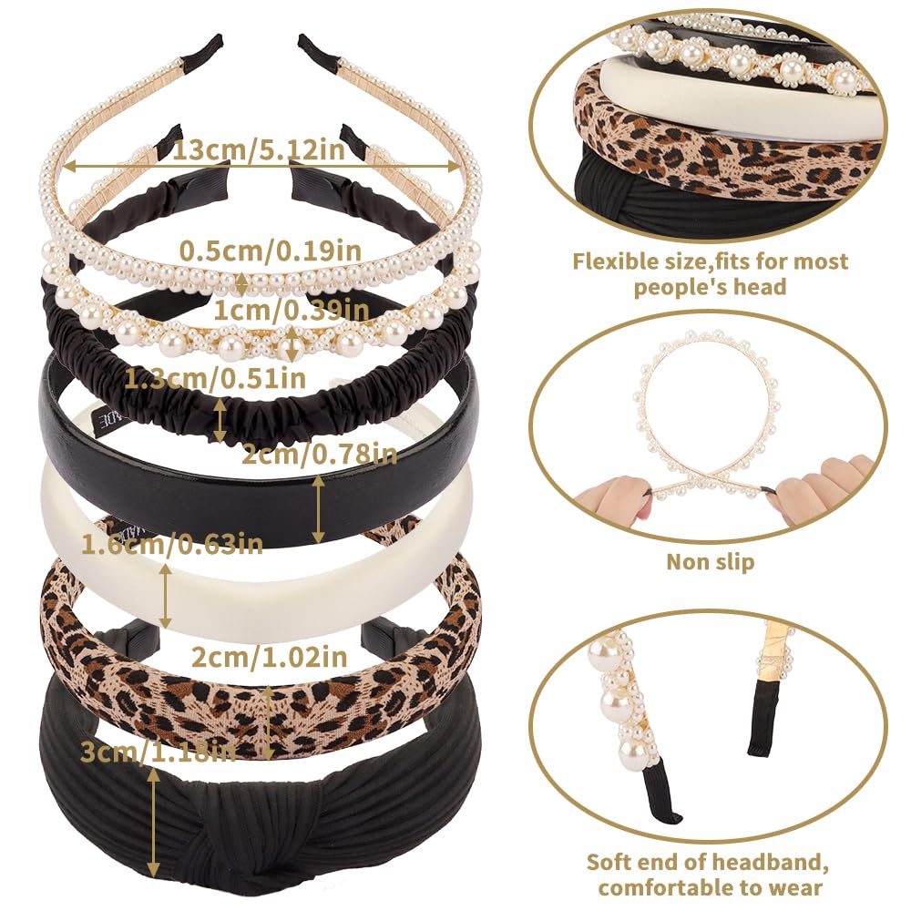 AHONEY diademas nudo, añade volumen y estructura suave para peinados recogidos