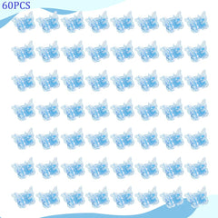 AHONEY clip mariposa acrílico glitter azul, duradero y brillante