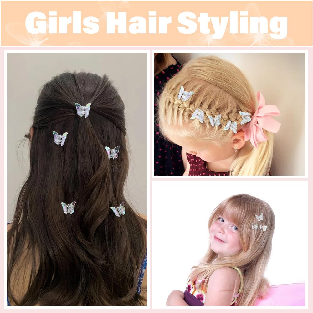 AHONEY mariposa mini clips brillo glitter para peinados llamativos