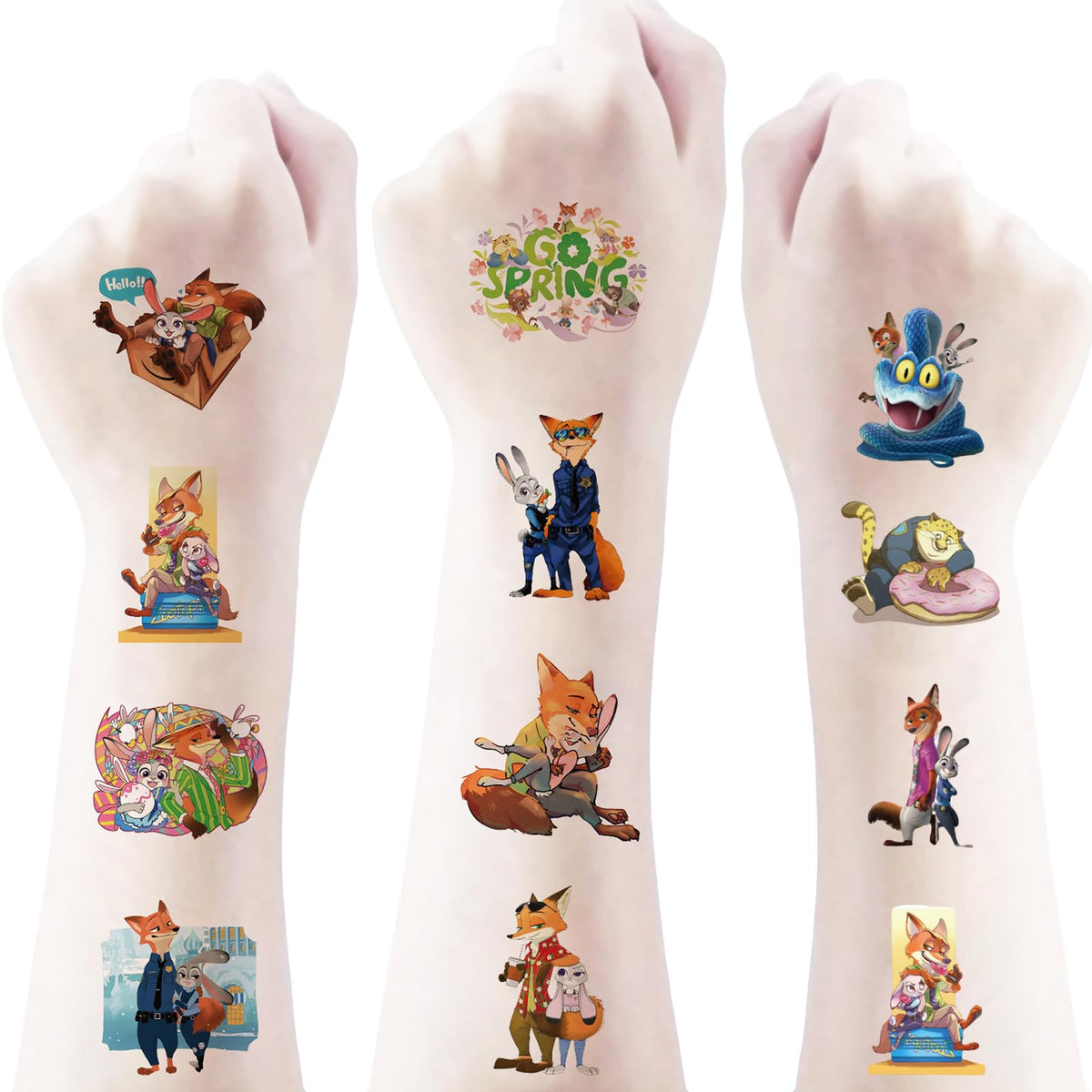 Tatuajes AHPAHP de animales dibujados para realzar tu atuendo.