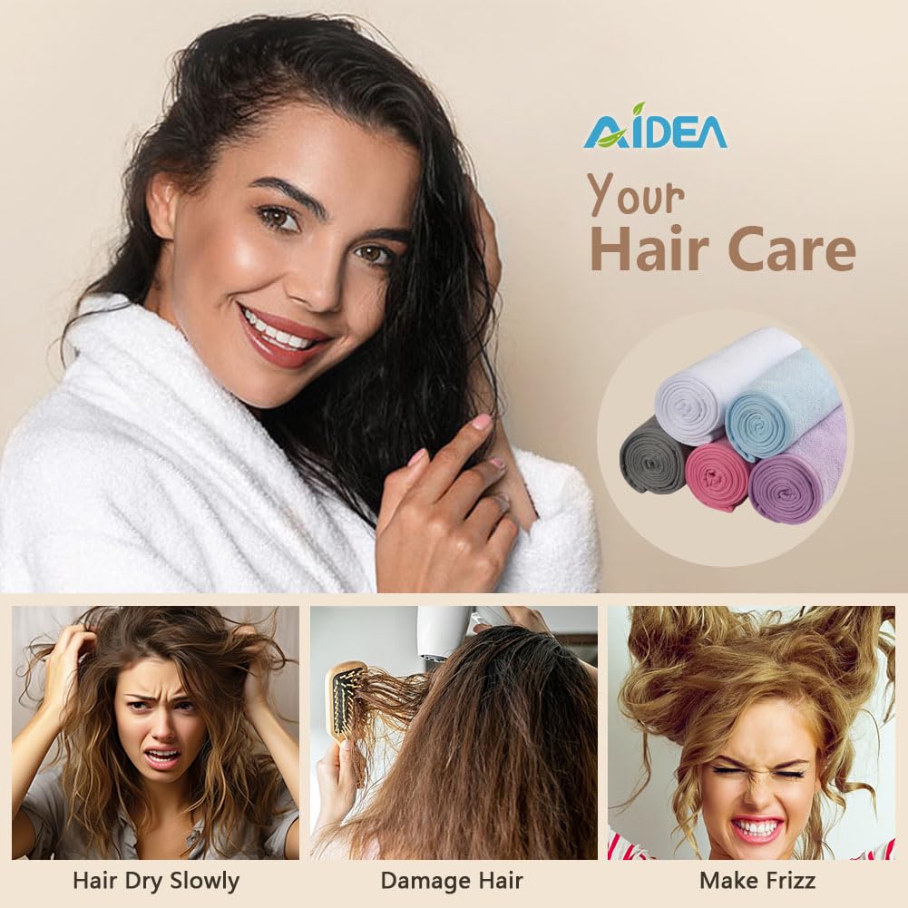 Toalla de microfibra AIDEA, reduce fricción para un peinado suave