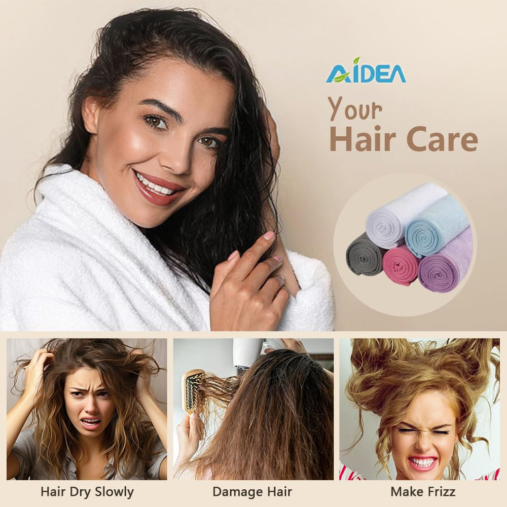 Toalla de microfibra AIDEA, reduce fricción para un peinado suave