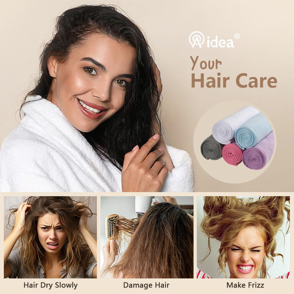 Toalla anti-encrespamiento de microfibra AIDEA para cabello suave