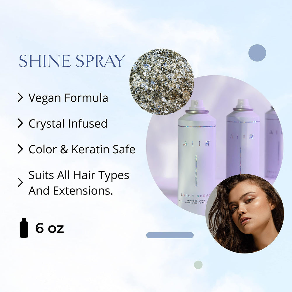 AIIR Shine Spray, niebla suave que realza el brillo y color del cabello.