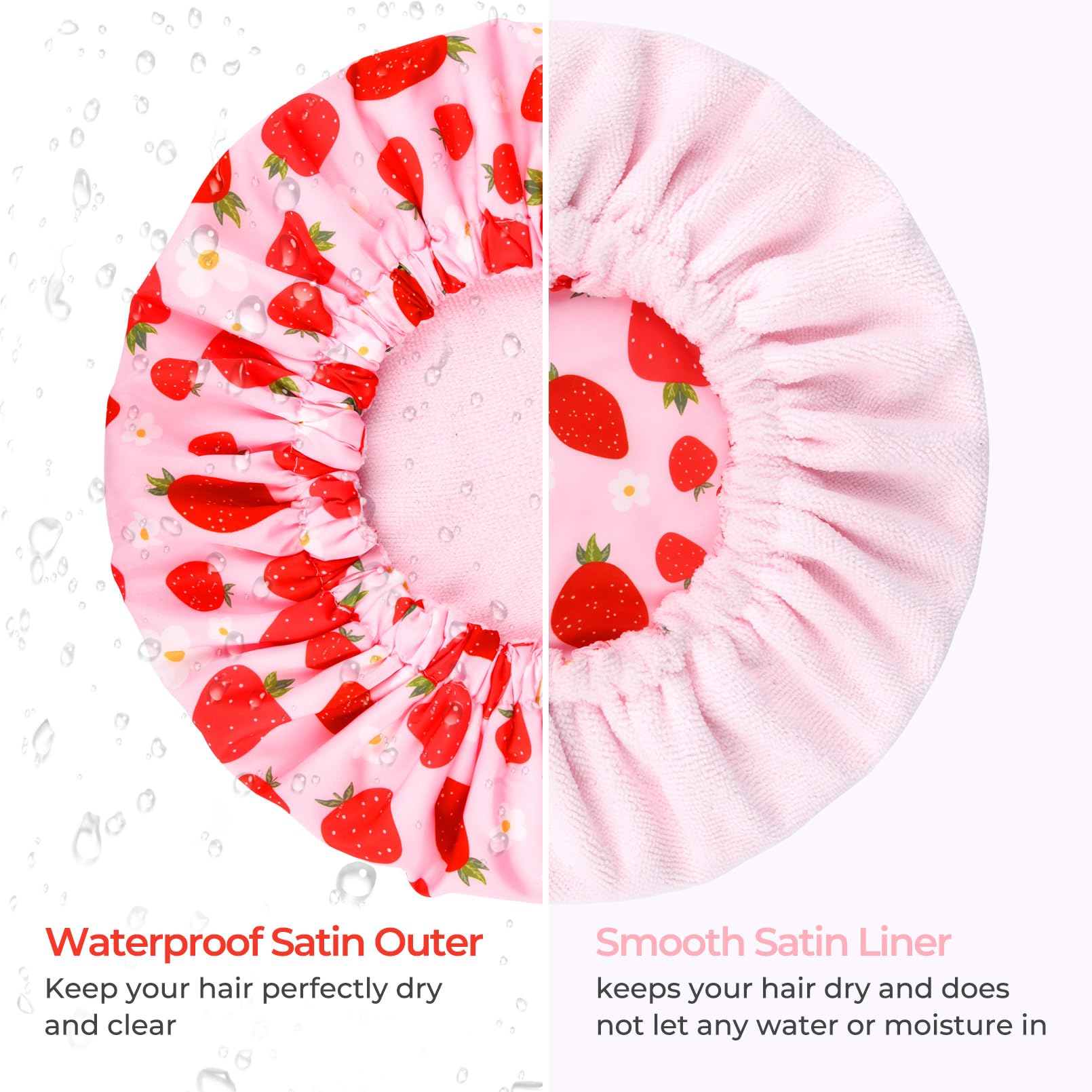Diseño rosa Aileam con patrón de fresa, estilo práctico.