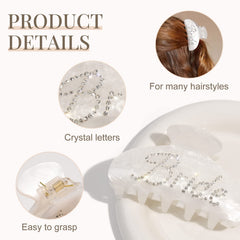 Pinza Aileam con cristales brillantes, da brillo suave a la boda