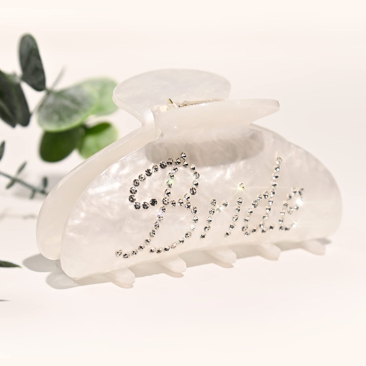 Pinza de novia Aileam con diamantes blancos, ideal para peinados elegantes