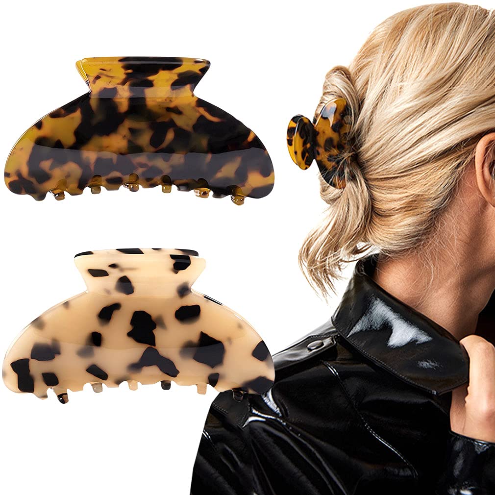 Pinza Aileam tortuga celluloide, diseño francés para un peinado elegante y seguro.