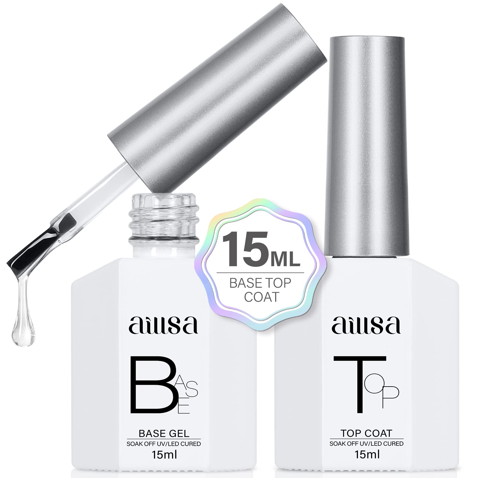 Base gel de AILLSA en botella de 15 ml para adhesión duradera.