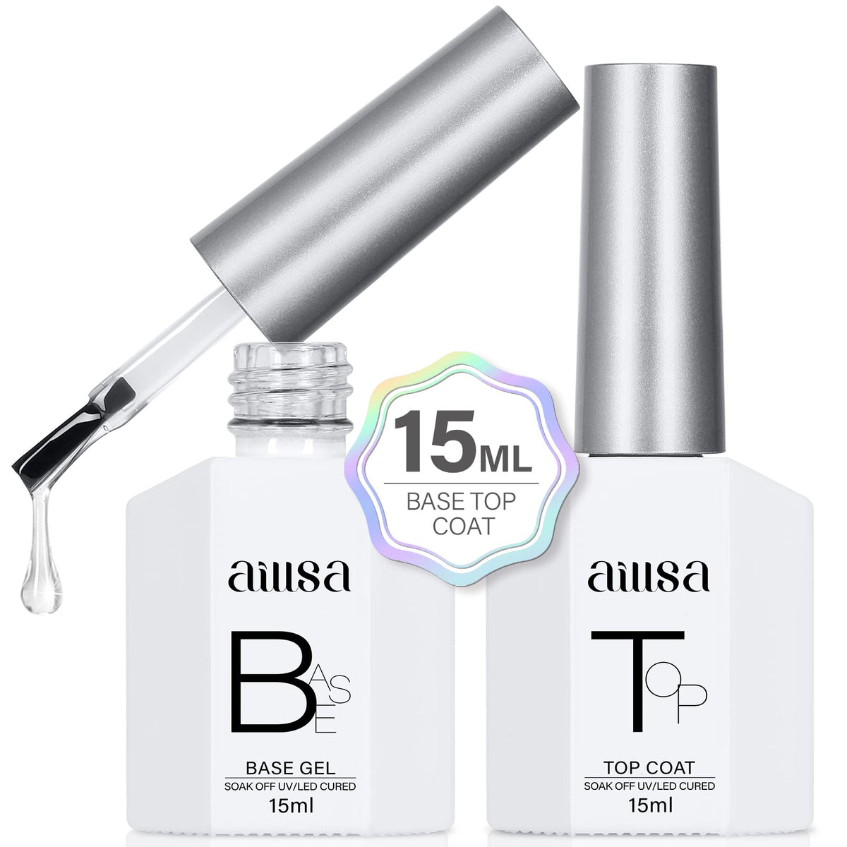 Base gel de AILLSA en botella de 15 ml para adhesión duradera.