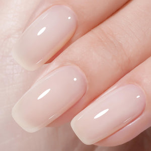 Esmalte gel nude AILLSA Besos de Nube, botella con acabado translúcido para uñas